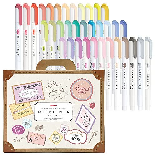 ゼブラ 蛍光ペン マイルドライナー 35色セット ギフトBOX入 WKT7-35Cｍａ