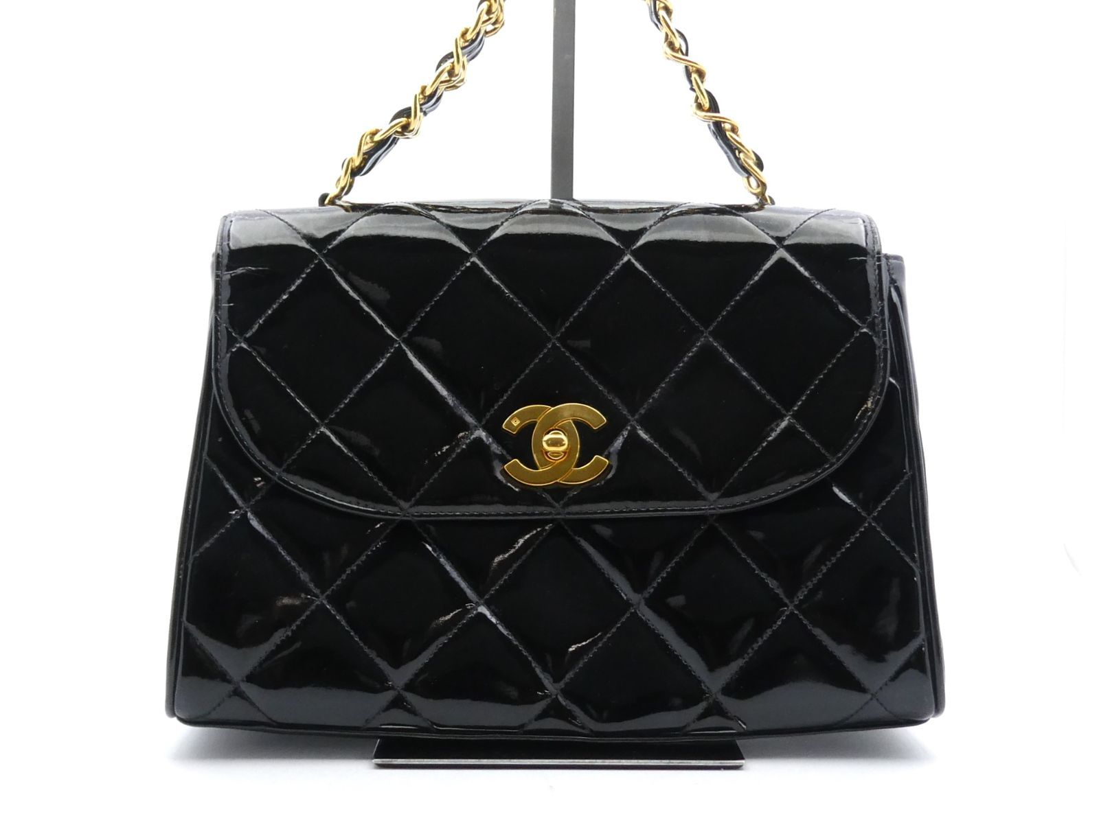 〇5915 CHANEL シャネル マトラッセ ココマーク ターンロック エナメル