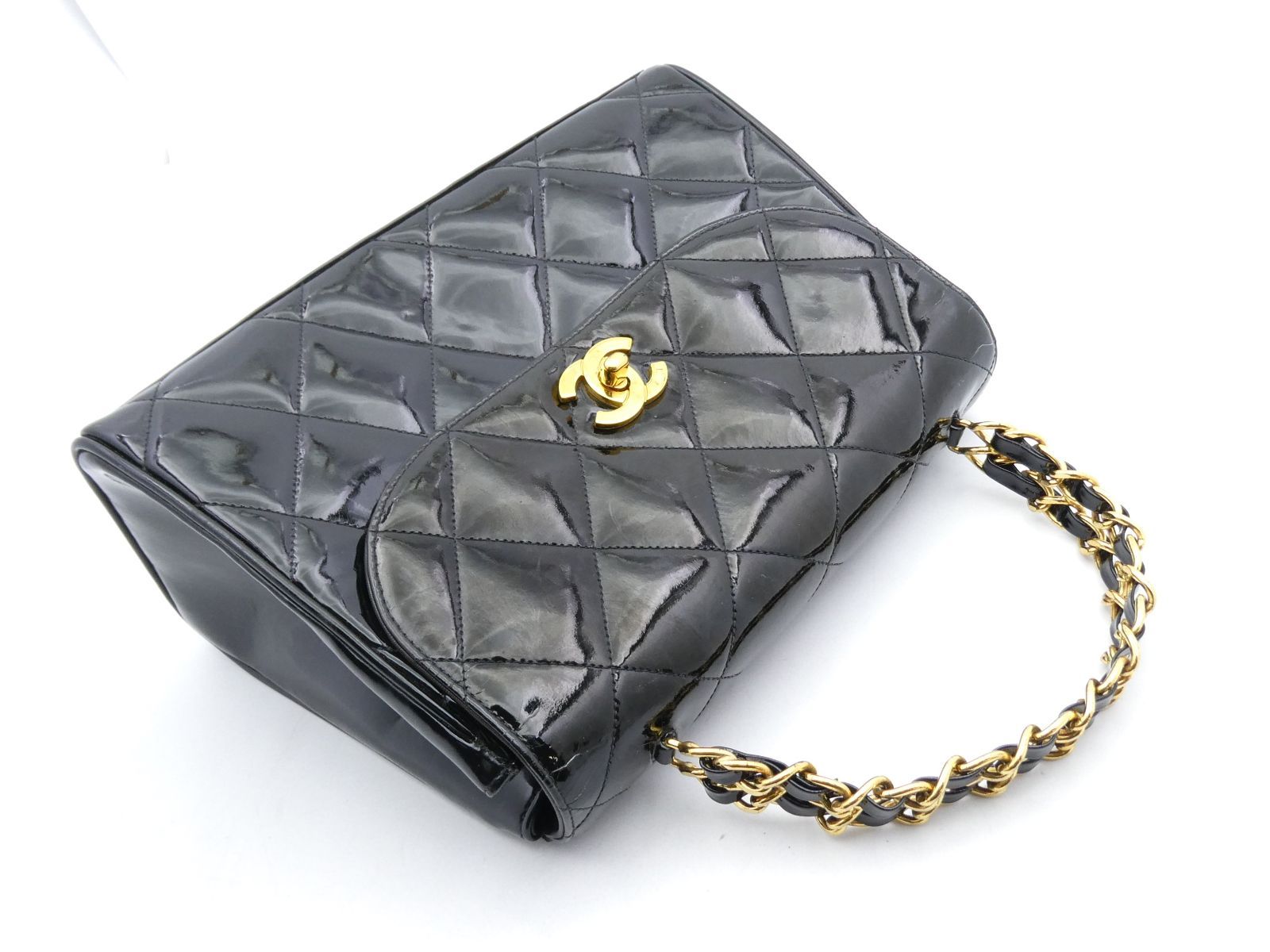〇5915 CHANEL シャネル マトラッセ ココマーク ターンロック エナメル