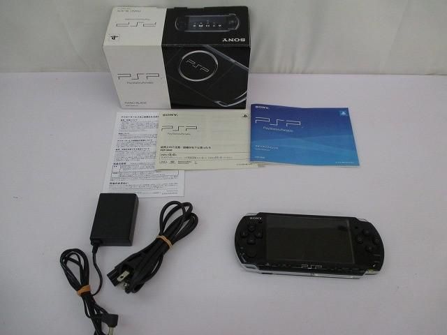 中古品 ゲーム PSP 本体 PSP3000 ピアノブラック 動作品 箱 周辺機器付き
