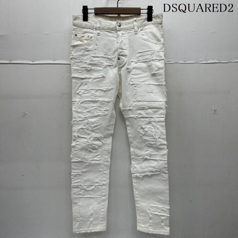 ディースクエアード ダメージ ホワイト デニム パンツ 71LB030039781 メンズ 44 ISItems【USED】【古着】【中古】50158915