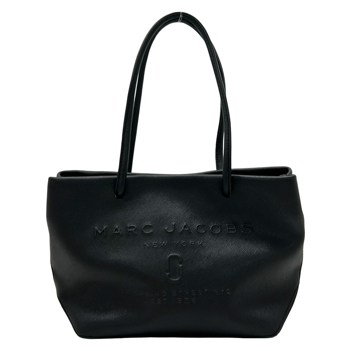 MARC JACOBS(マークジェイコブス) トートバッグ ショッパー イースト ウェスト H027L01FA21 黒 型押し加工 レザー