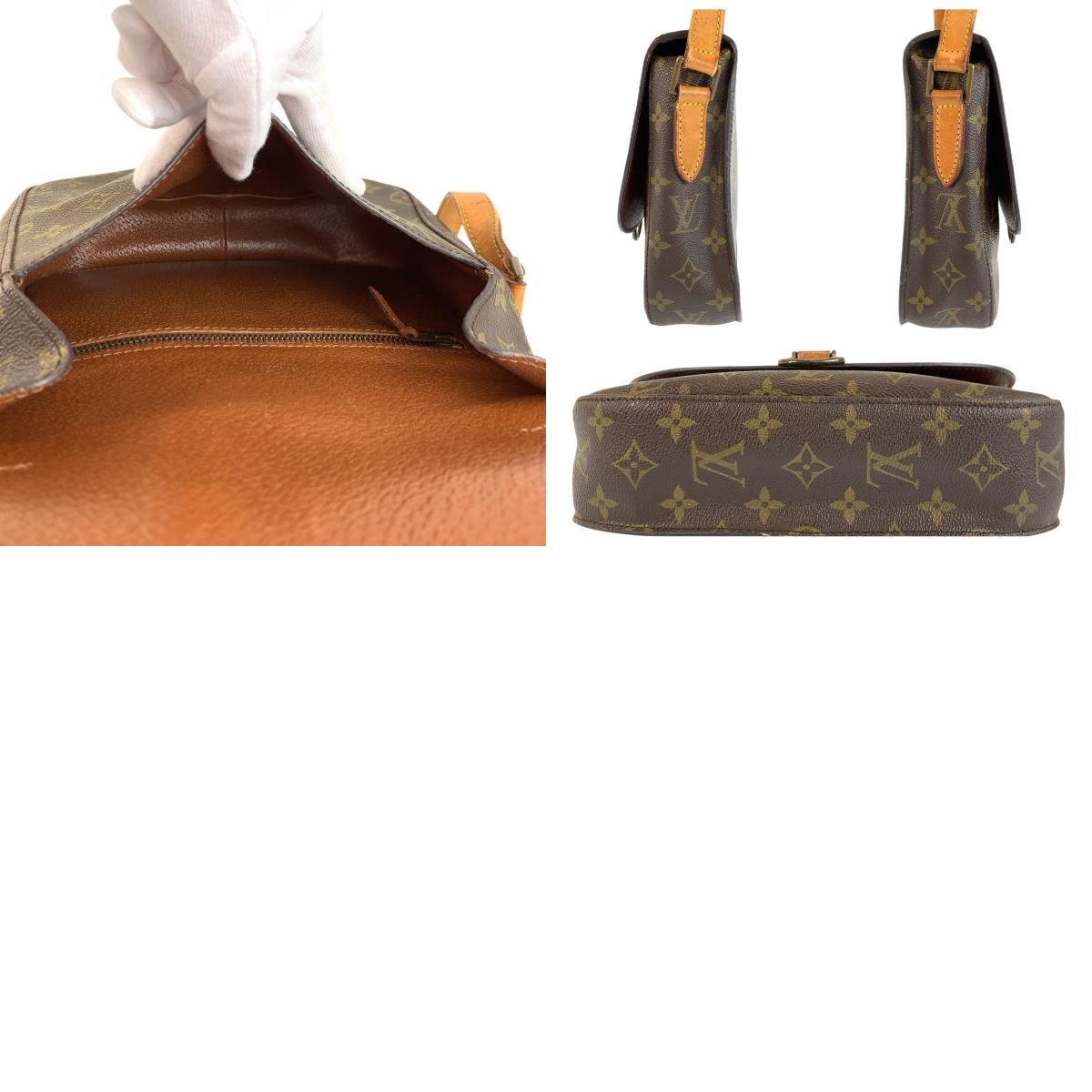 LOUIS VUITTON ルイヴィトン モノグラム サンクルーGM ブラウン ゴールド金具 PVC /レザー M51242 ショルダーバッグ ポシェット レディース 601901 【中古】 LOUIS VUITTON ルイヴィトン モノグラム サンクルーGM ブラウン