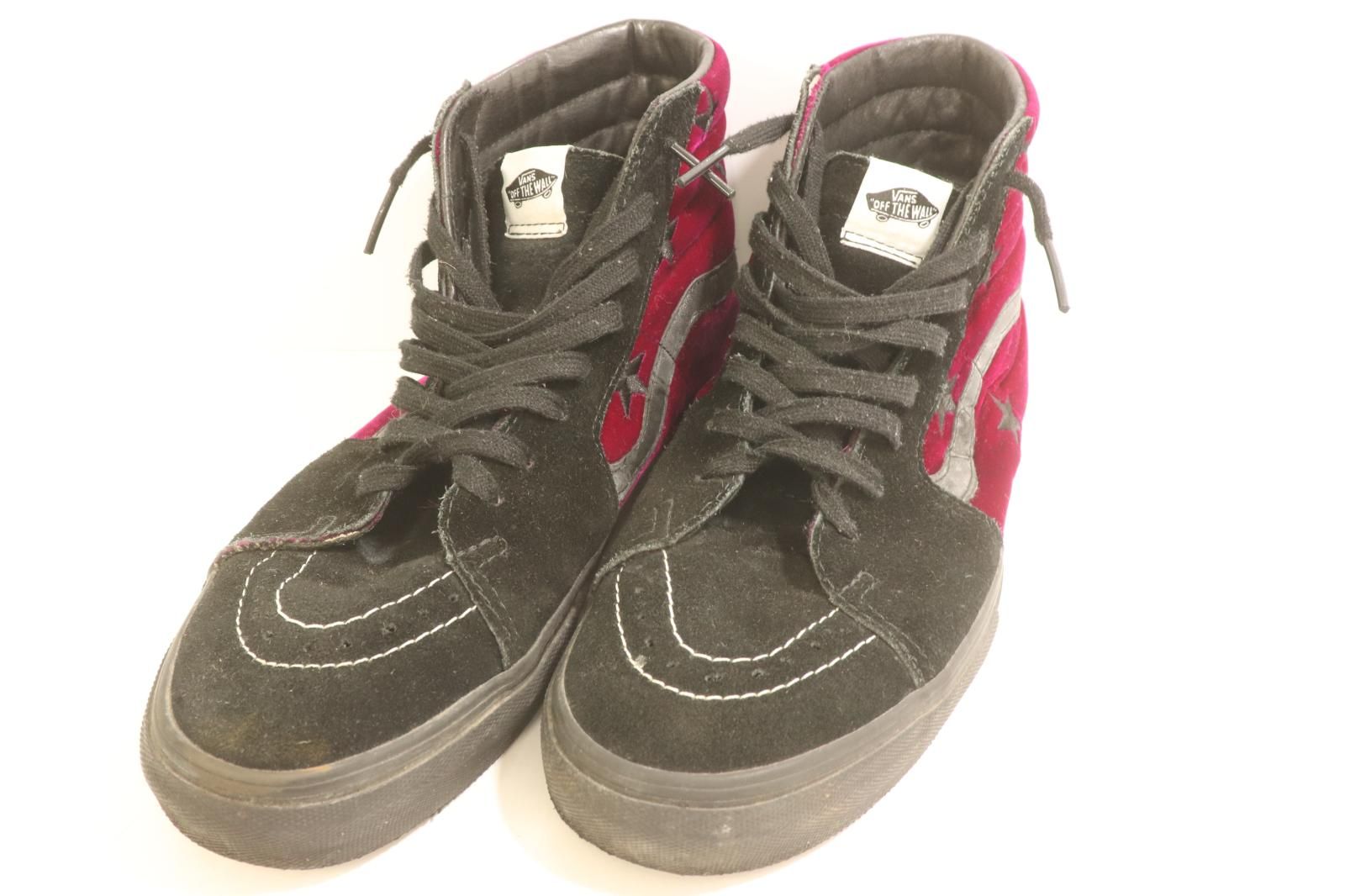 【中古】 VANS メンズスニーカー 28.5cm SK8-HI PRO VELVET STARS VANS x Supreme 28.5cm 黒 ブラック 紫 パープル