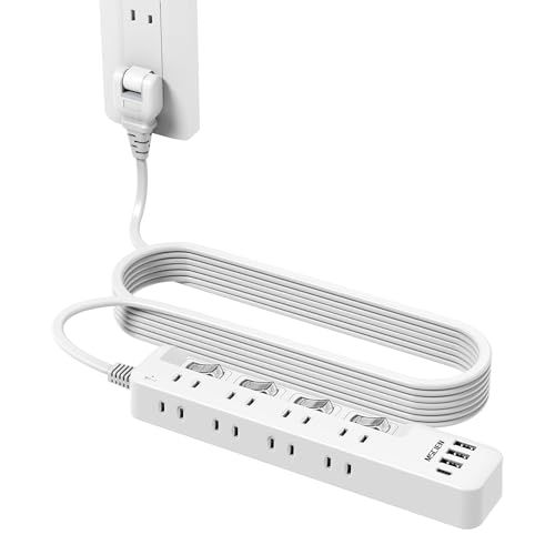 Mscien 電源タップ usb付き 8個AC口 1個usbc 3個usba 延長コード 5m 雷ガード usb コンセント oa スイッチ付き 壁掛け たこあしコンセント テーブル マルチタップ スイングプラグ おしゃれ (5M)送料無料 3af60e3d