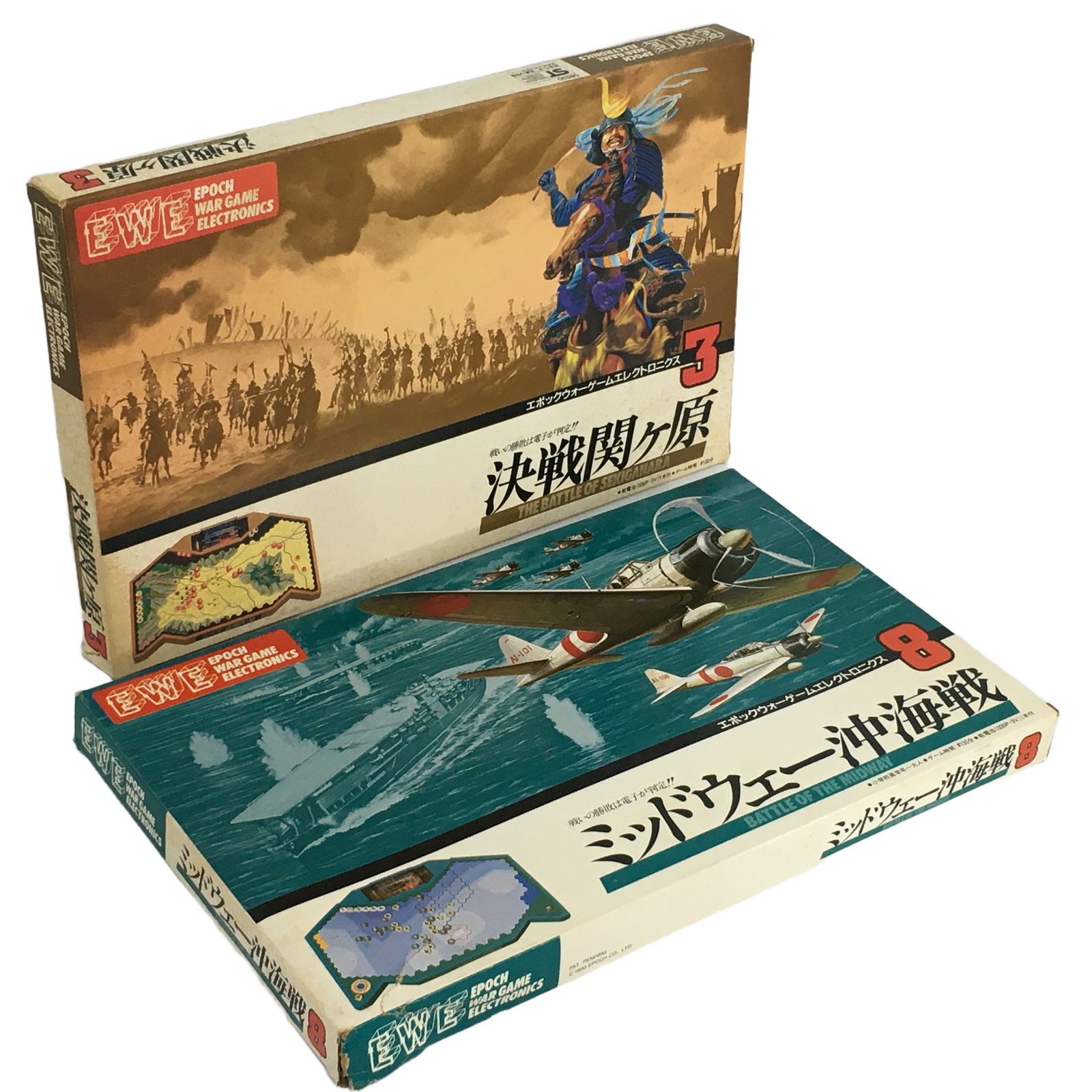 EWE エポック ウォーゲームエレクトロニクス 3.決戦関ヶ原 8.ミッドウェー沖海戦 2点セット レトロゲーム ジャンク N11218879