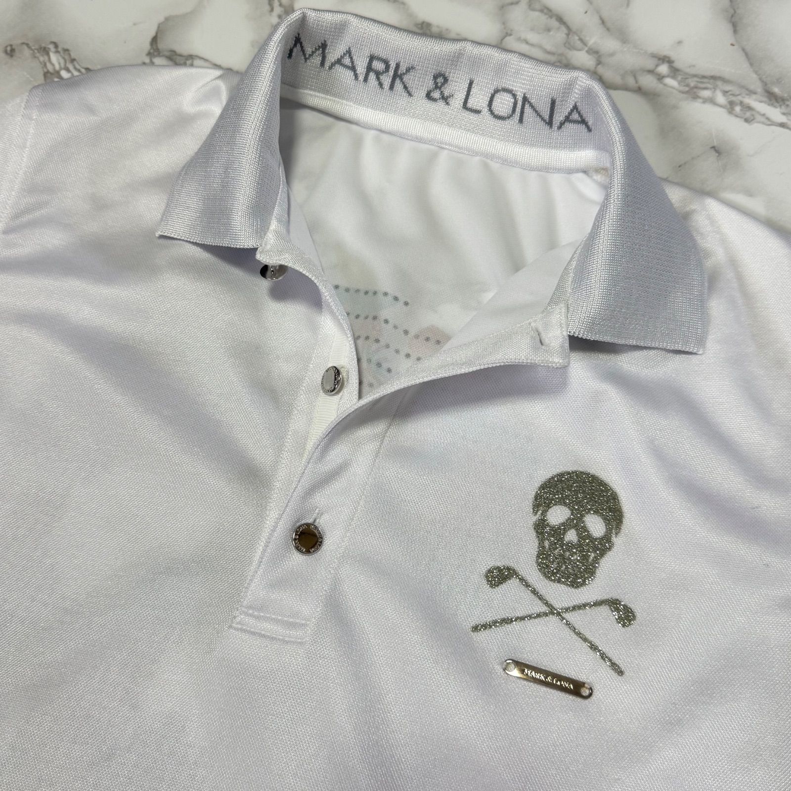 希少【MARK&LONA マーク&ロナ 【商品名】スカル ラインストーン/ 刺繍