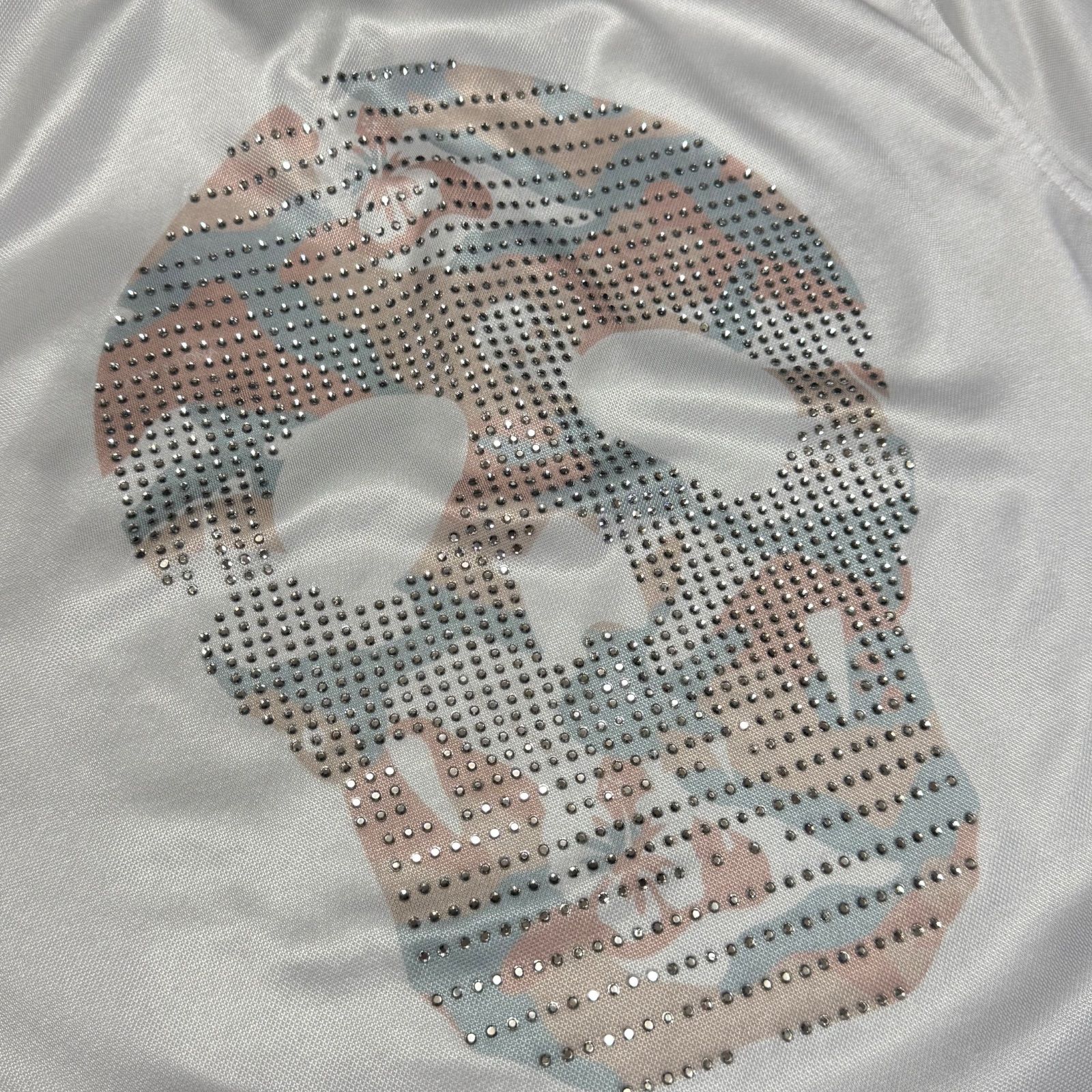 希少【MARK&LONA マーク&ロナ 【商品名】スカル ラインストーン/ 刺繍