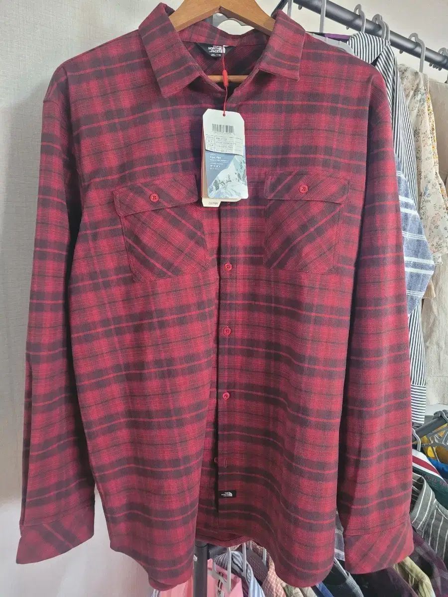 THE NORTH FACE ザノースフェイス レッド CHECK シャツ 新品