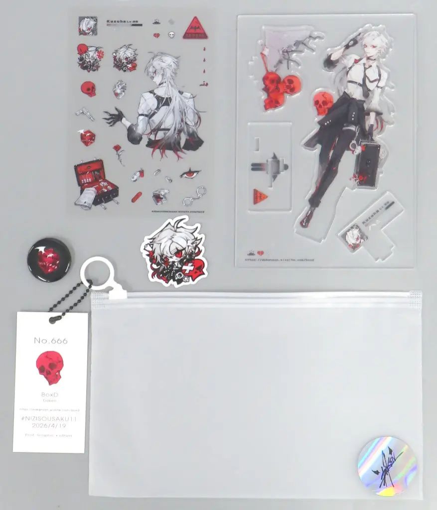 【中古】アクリルスタンド・アクリルパネル 【にじさんじ】アクリルスタンド＆グッズ5点セット 葛葉(Daken) にじそうさく11/BoxD