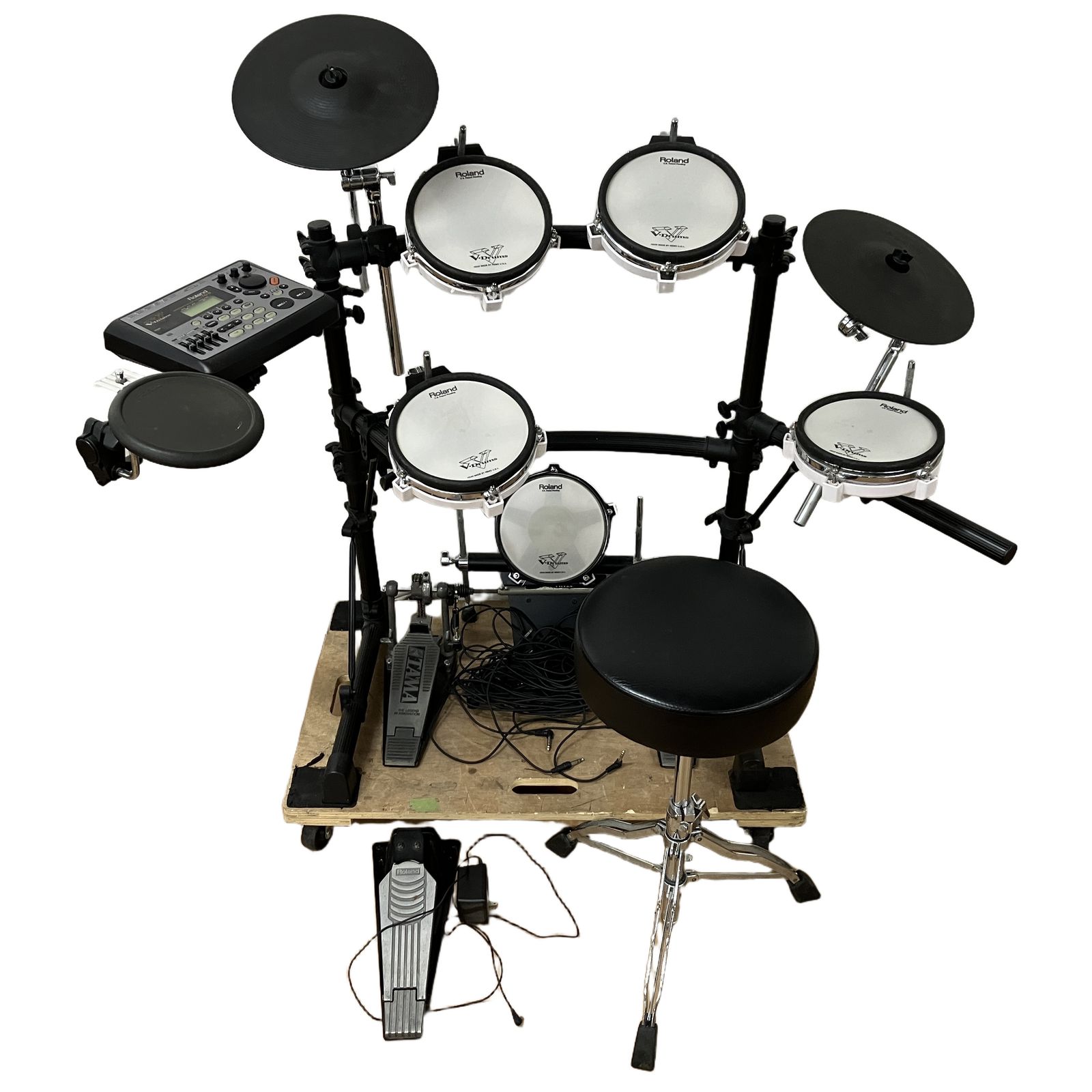 Roland ローランド v-drum TD8 TAMA ツインペダル付き 電子ドラム 打楽器 中古 S11195314