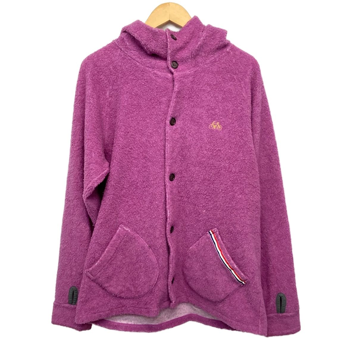 SOU・SOU(ソウソウ) ブルゾン サイズM レディース - パープル 長袖/フリース/フーデッド/刺繍/le coq sportif/トリコロール/春/秋