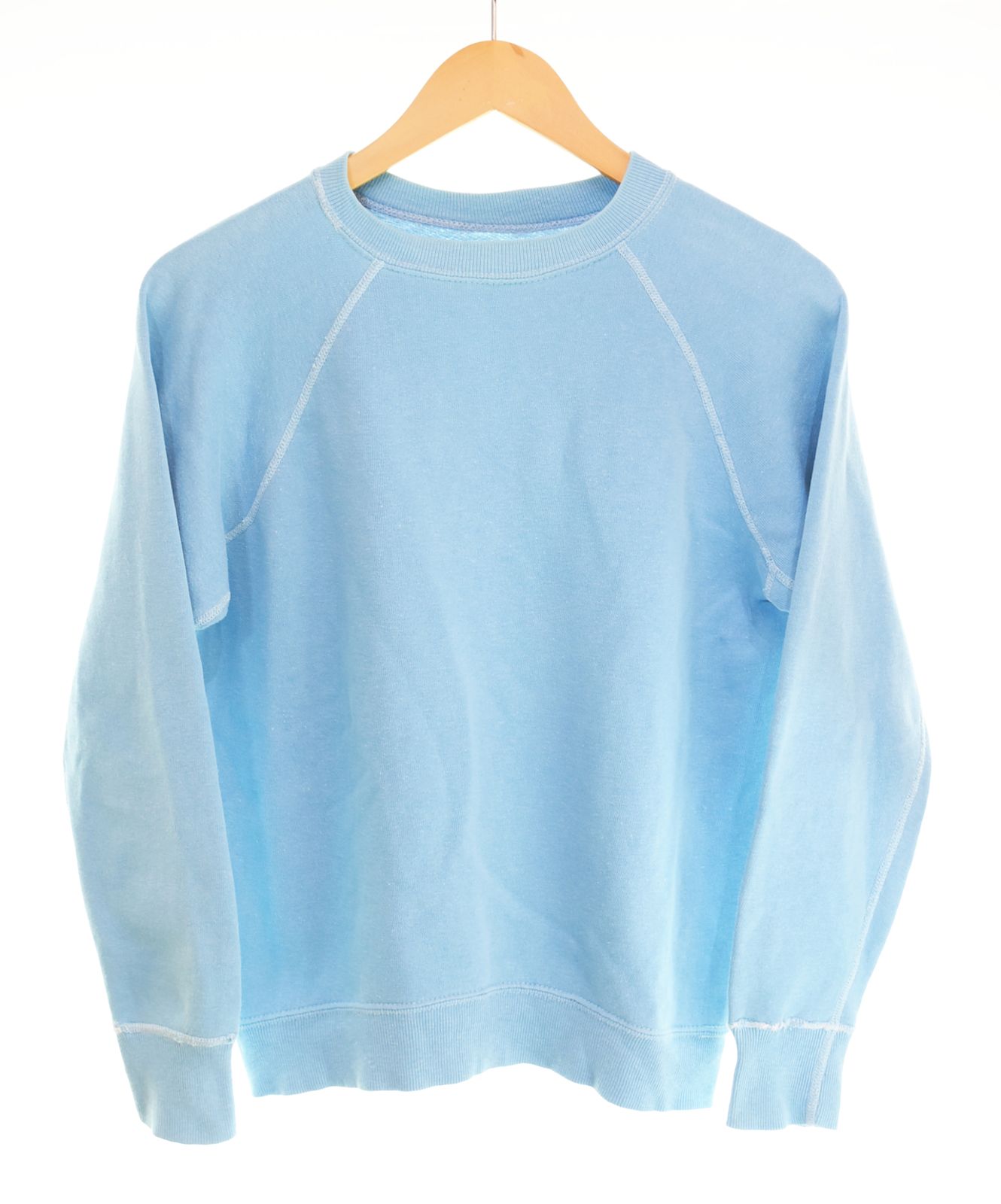 ヴィンテージ Vintage 60-70s Plane Raglan Sweat プレーン 無地 ラグラン スウェット 脇ガゼット - スウェット ブルー 103MT-4522