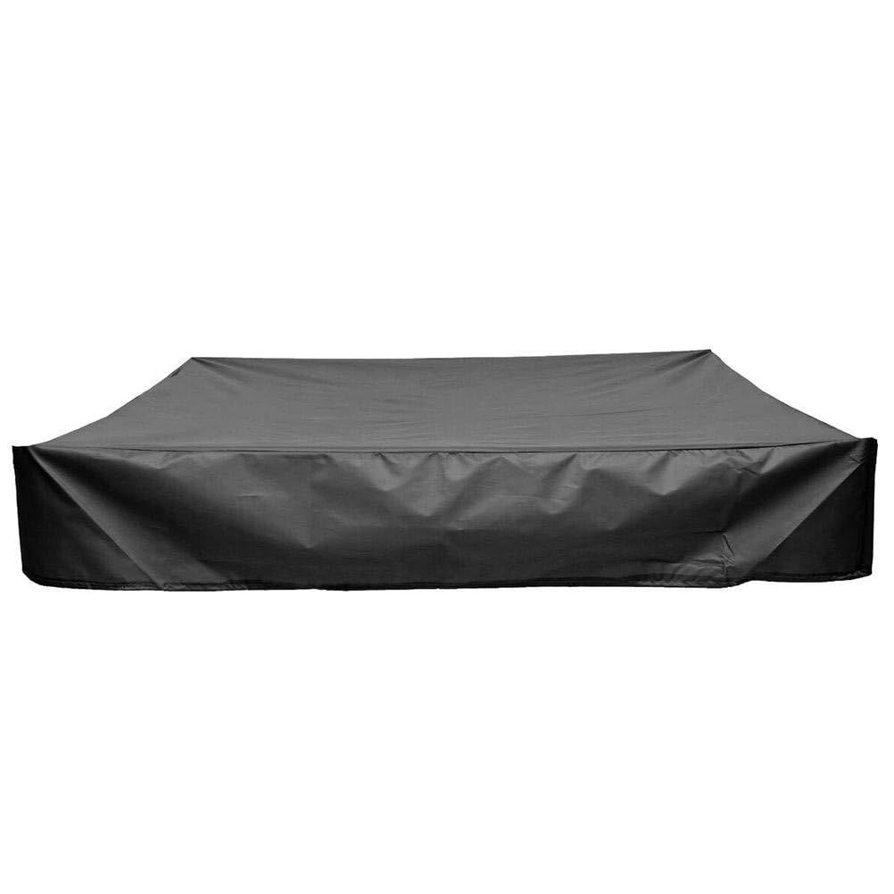 iplusmile 防水 砂場カバー 120×120cm サンドボックス用 オックスフォード生地 保護シート 小型 子供 砂場 蓋付き ブラック 耐久性 滑り止め加工 簡単取り付け 屋外遊具 ホームガーデン用 防塵 防雨Y d55bdba6