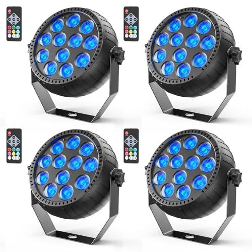 ☆新品☆充電式ステージライト リモコン付き DJ パーティーライト 12LED RGB スポットライト小型 USB充電 音声制御 舞台照明 ポータブルライブ パフォーマンス/パーティー/家族/DJ/ディスコ/カラオケ/フェスティバルのお祝いに 91ac28e9