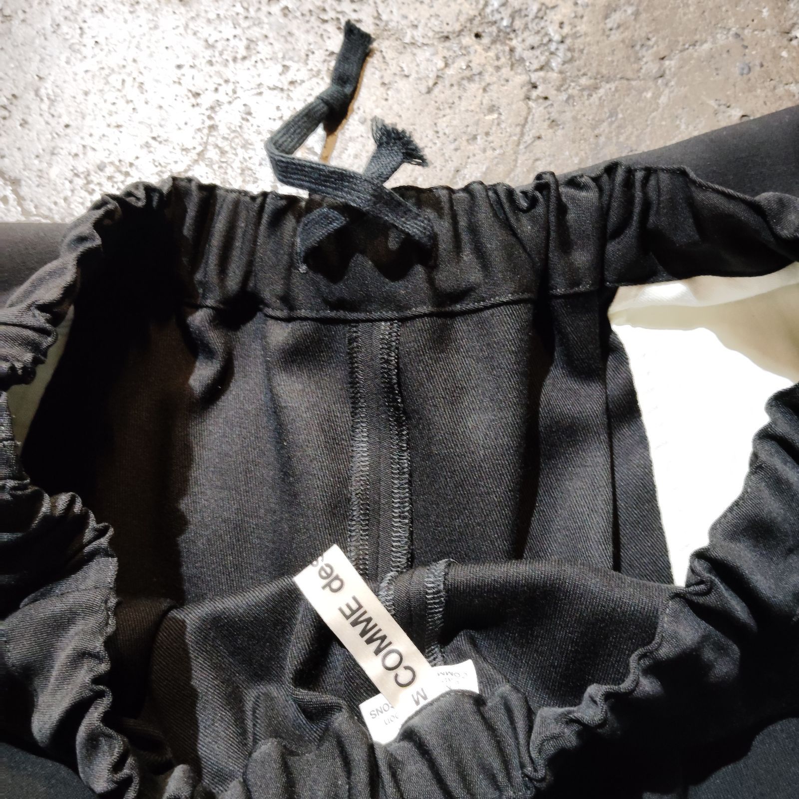 COMME des GARCONS 21aw ウールギャバ サルエルパンツ ブラック M コムデギャルソン 2021aw AD2021 GH-P002