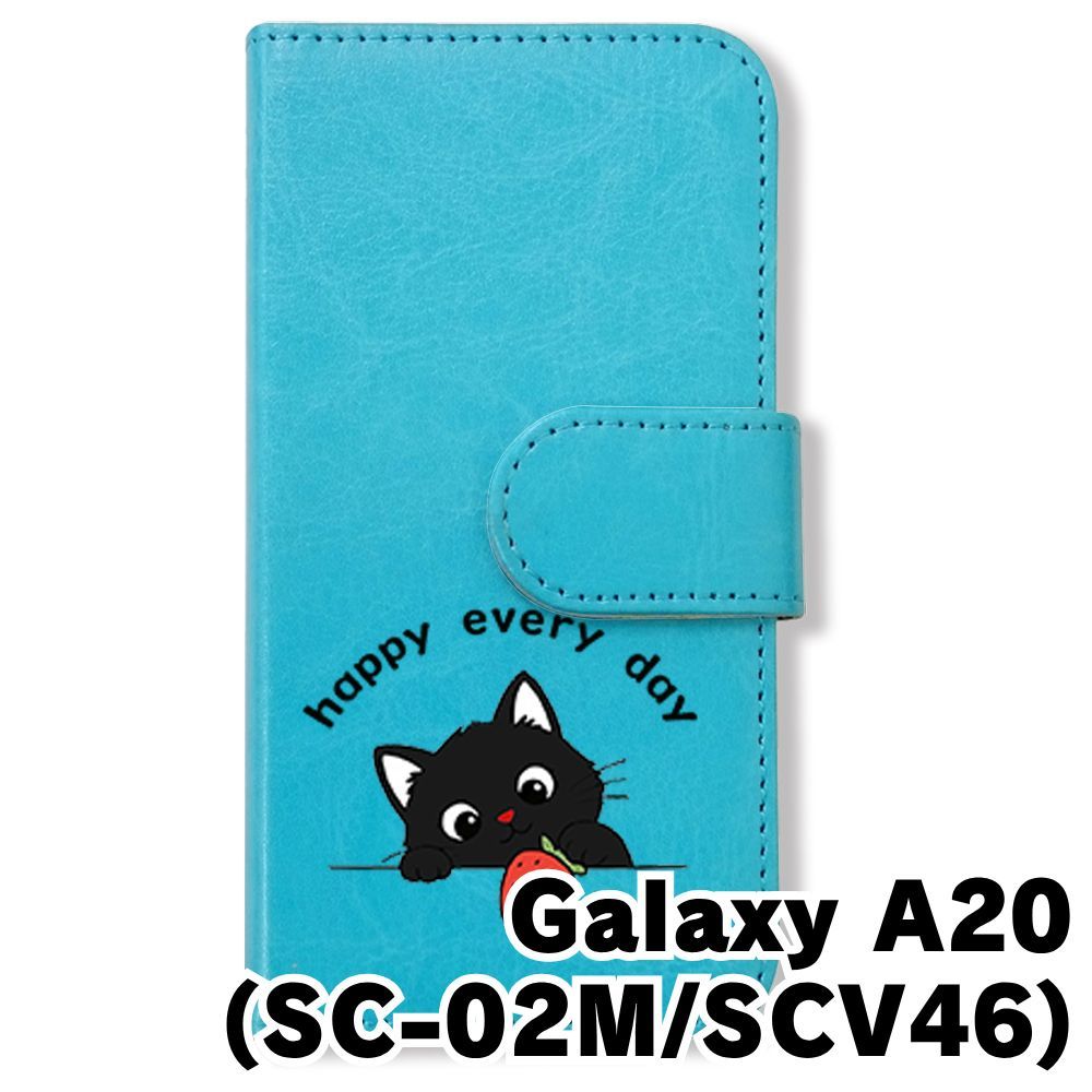 新品未使用】 Galaxy A20 SC-02M SCV46 手帳型スマホ ケース カバー