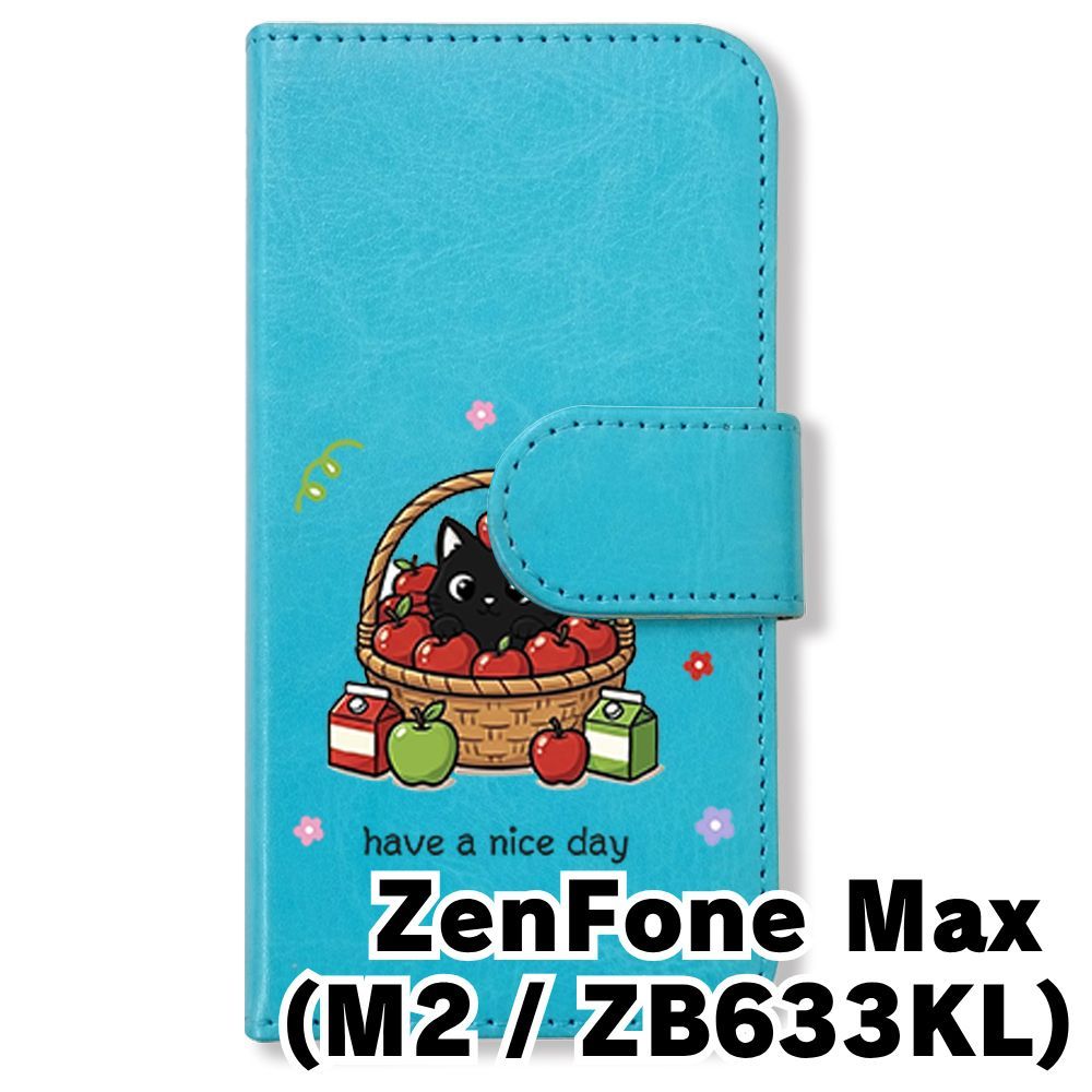 新品未使用】 ZenFone Max M2 ZB633KL 手帳型スマホ ケース カバー (色
