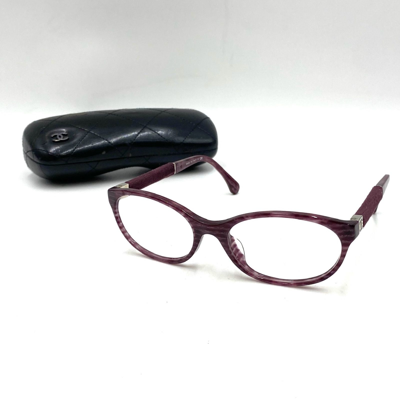 シャネル CHANEL メガネフレーム ココマーク 紫系 3013 c510 CHANEL シャネル ココマーク めがね メガネ 眼鏡 度あり メガネ