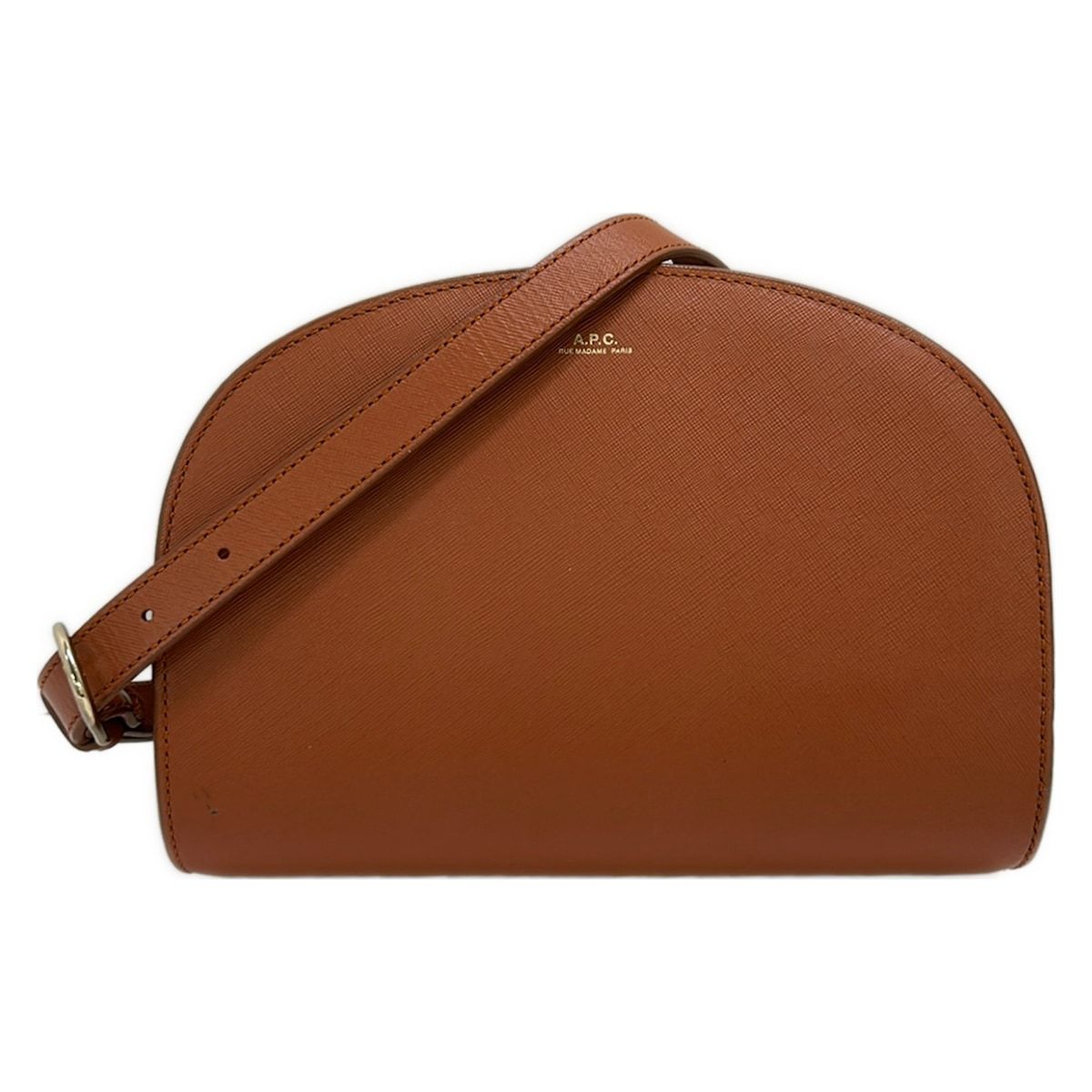 A.P.C.(アーペーセー) ショルダーバッグ ハーフムーン ブラウン 斜めがけ/ミニバッグ レザー