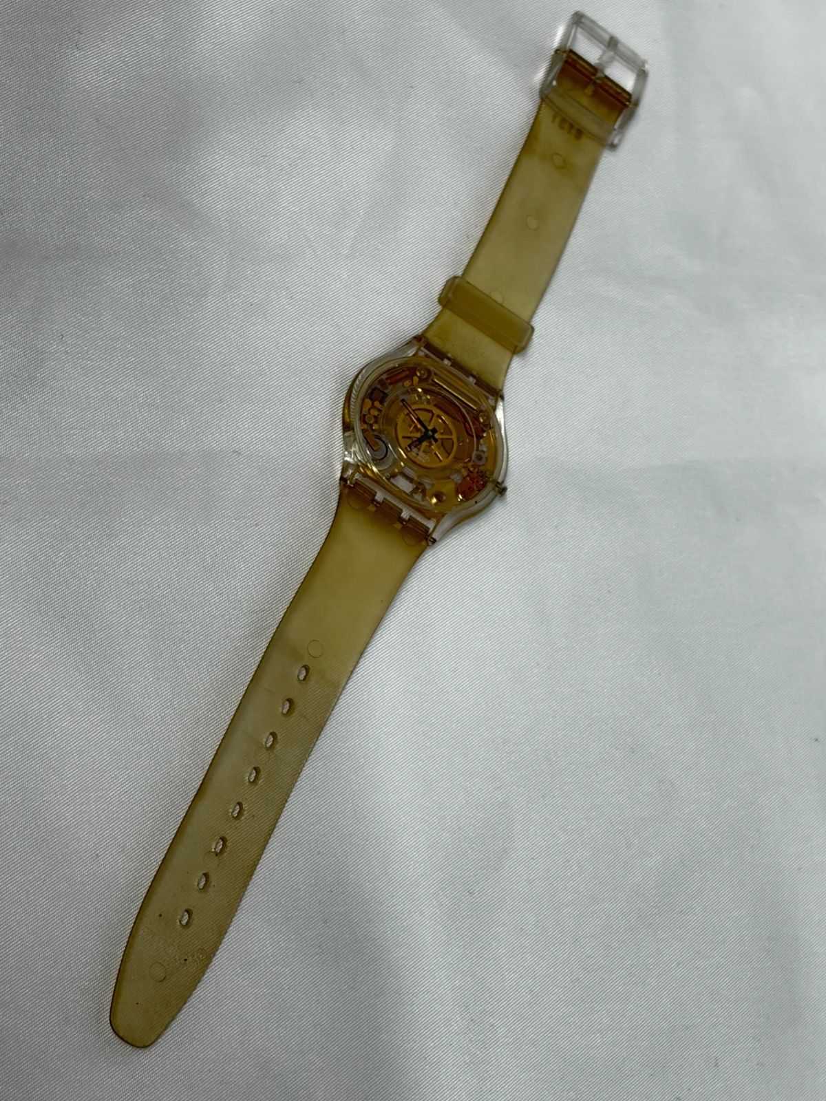 初代 swatch skin ゴールドジェリースキン　動作未確認 希少品〉初代 swatch skin ゴールドジェリースキン - メルカリ