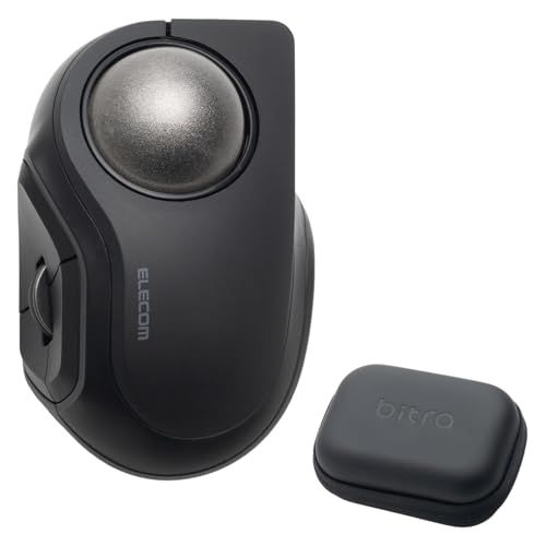 【新品】エレコム トラックボールマウス bitra 静音 人差し指操作 Bluetooth 無線2.4GHz 2台マルチペアリング 5ボタン 専用収納ケース付 ブラック M-MT2MRSABK 9e9a5b84