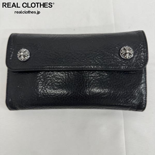 CHROME HEARTS/クロムハーツ WAVE/ウェーブウォレット クロスボタン/長財布