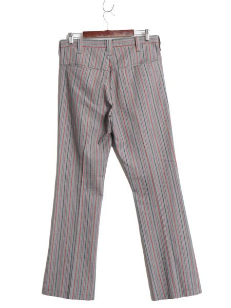 70s〜 MONTGOMERY WARD フレア スラックス ストライプ US お得なクーポン配布中!】 70s ストライプ フレア パンツ 実寸 33 33