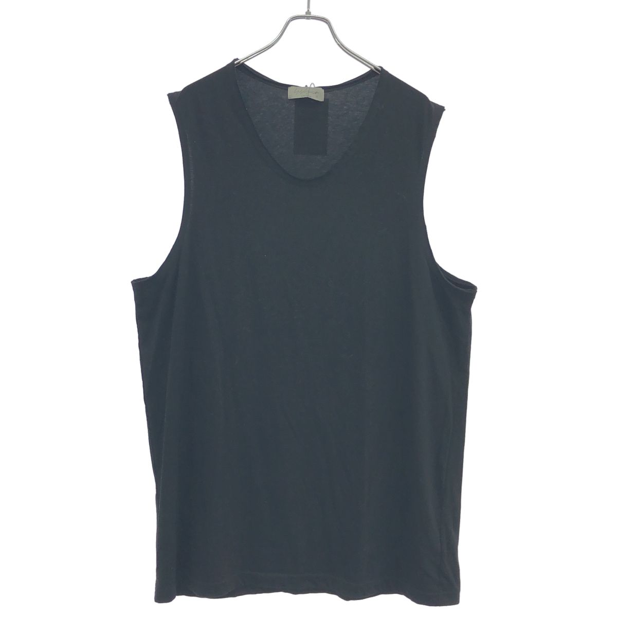 Yohji Yamamoto POUR HOMME ヨウジヤマモト プールオム 23SS ノースリーブロングTシャツ HZ-T14-075 ブラック 3