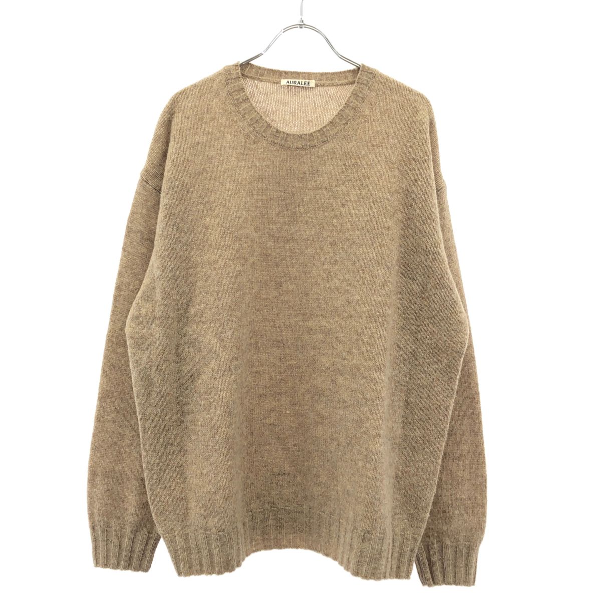 AURALEE オーラリー 24AW SHETLAND WOOL CASHMERE KNIT P/O ウールカシミヤニットプルオーバー A24AP02SC ベージュ 4