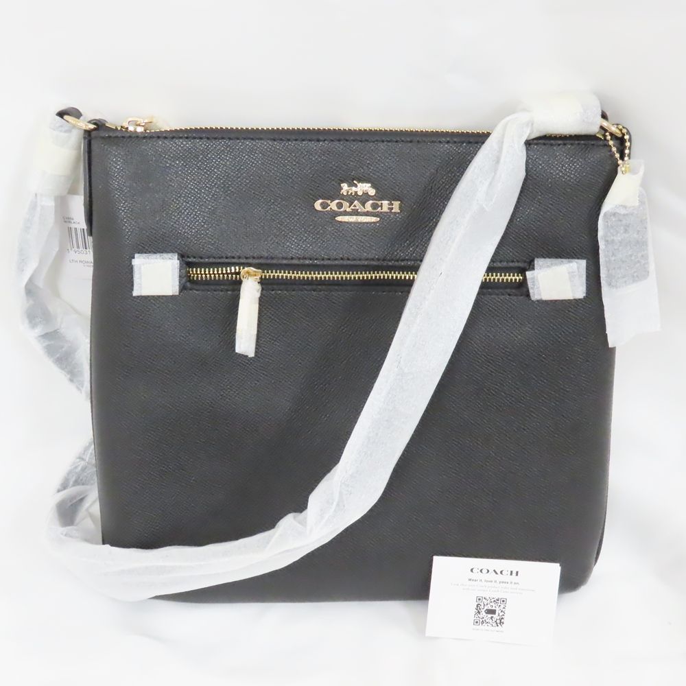 Ts808061 コーチ ショルダーバッグ ローワンファイルバッグ C1556 レディース COACH 黒 未使用