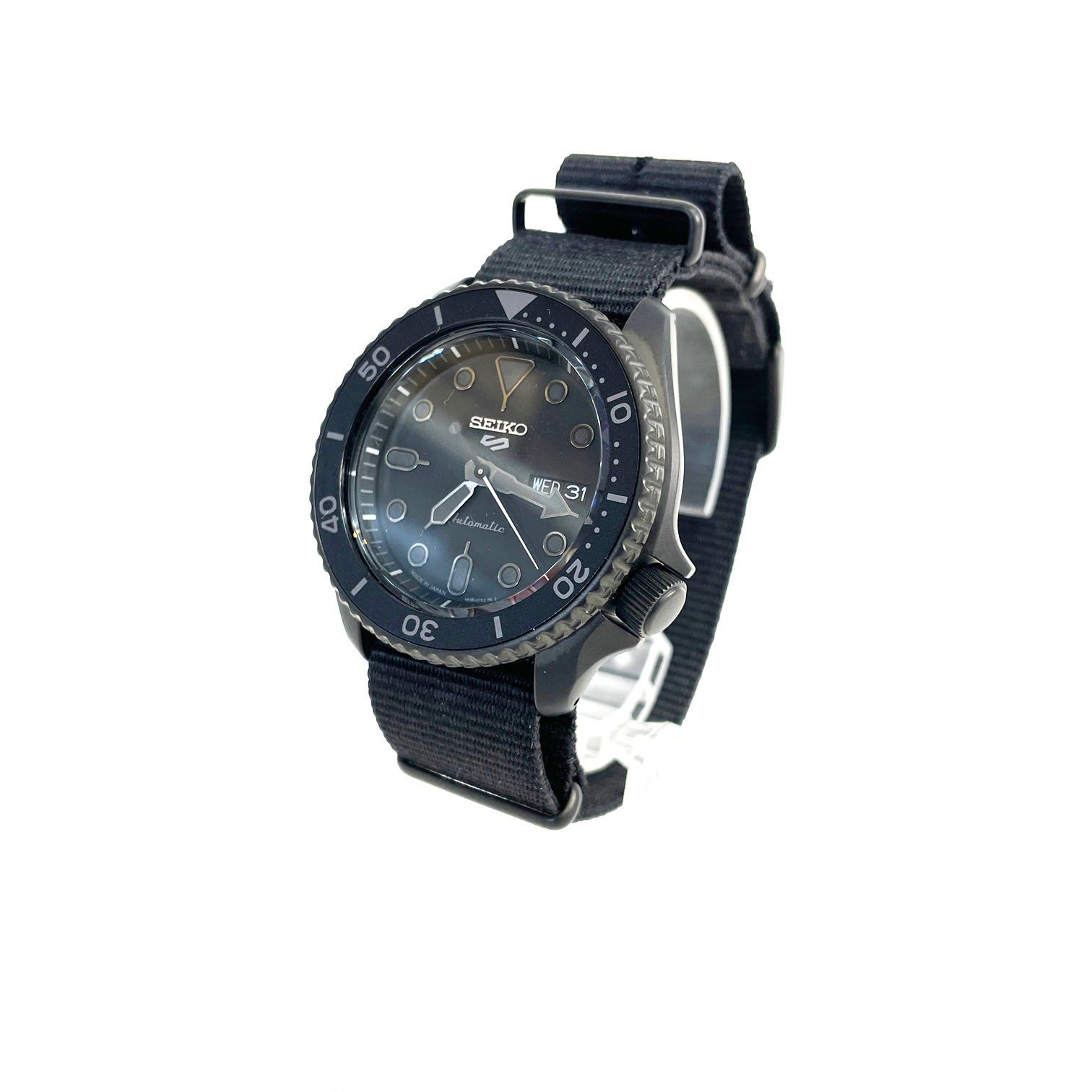 SEIKO 5 SPORTS SKX series セイコー5 スポーツ オールブラックモデル SBSA025 腕時計 アナログ 自動巻き Ks5-3