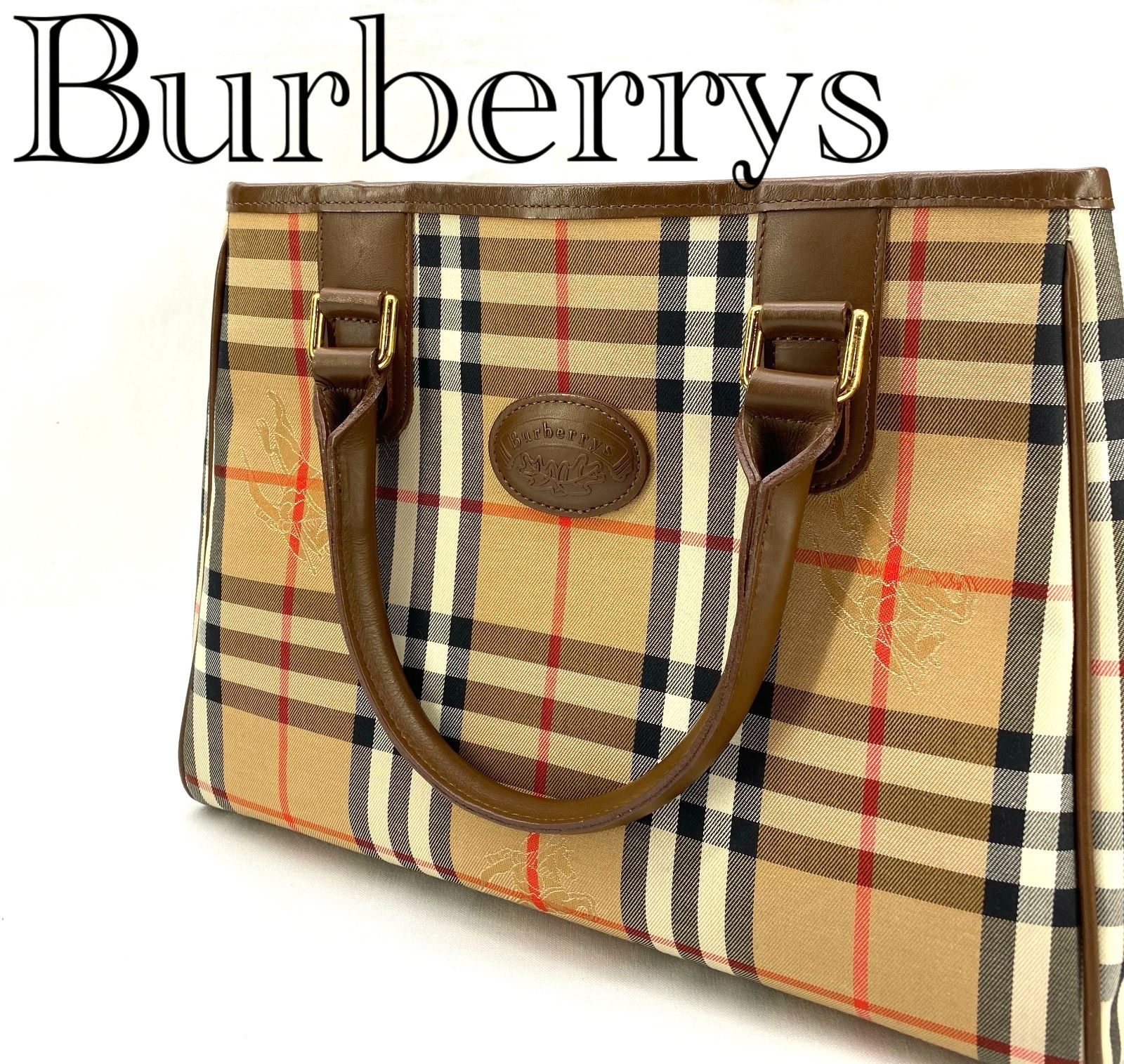 BURBERRY バーバリー ノバチェック シャドーホース トートバッグ
