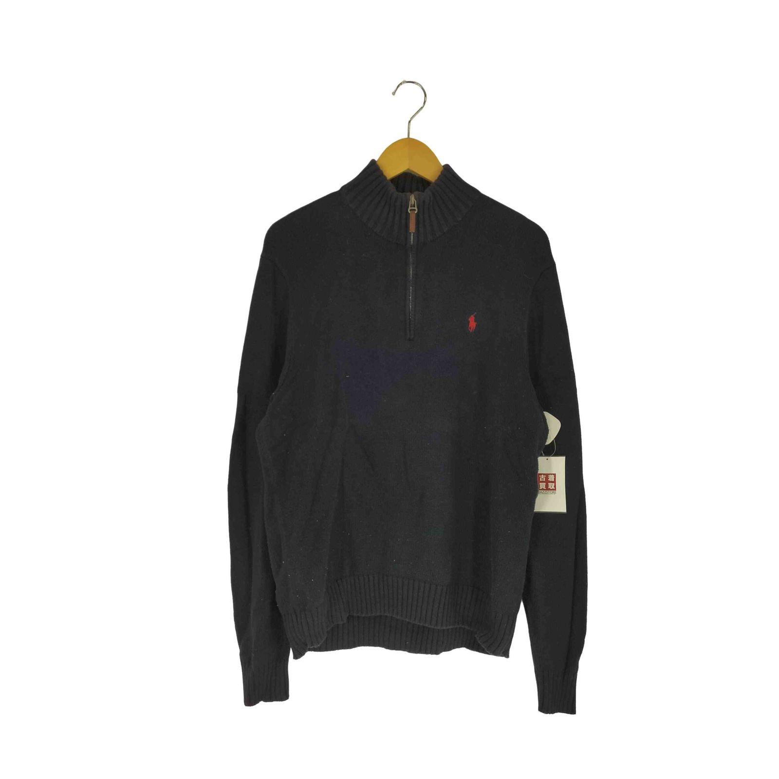 ポロバイラルフローレン Polo by RALPH LAUREN 100% PIMA COTTON スモールポニー刺繍 ハーフジップ ニット メンズ import:L
