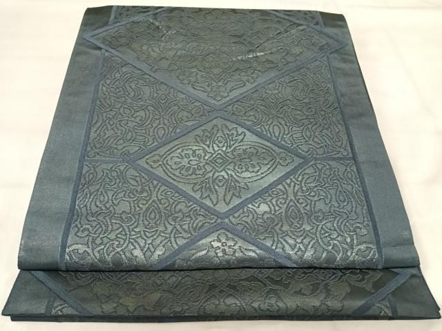 平和屋着物◎六通柄袋帯　花菱文　正絹　逸品　AABI5411yx