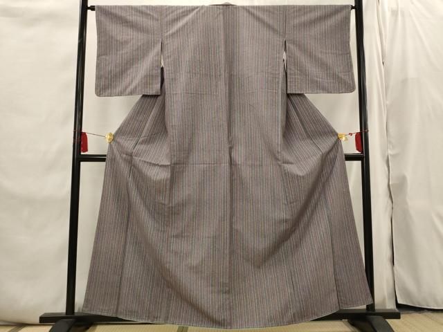 平和屋着物■上質な紬　間道　正絹　逸品　未使用　AABI6523st