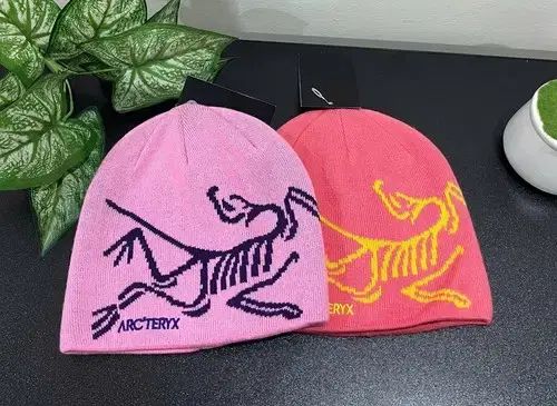 ARC'TERYX BIRD HEAD トーク コンボ ピンク & レッド イエロー メリノ ウール スキー ビ