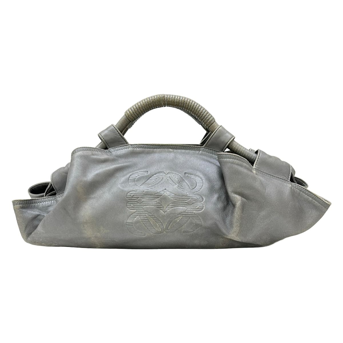 LOEWE(ロエベ) ハンドバッグ ナッパアイレ 309.82.103 シルバーグレー レザー