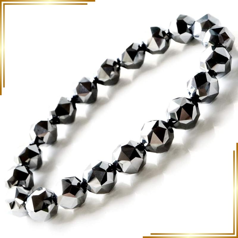 【新品】 [GOLD STONE] 高純度 テラヘルツ鉱石 スターカット ブレスレット 10mm 純度99.9999% 内径約21cm