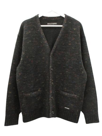 ワコマリア WACKO MARIA カスリ モヘア カーディガン ニット L ブラック 黒 KASURI MOHAIR CARDIGAN 2025AW トップス ☆AA★