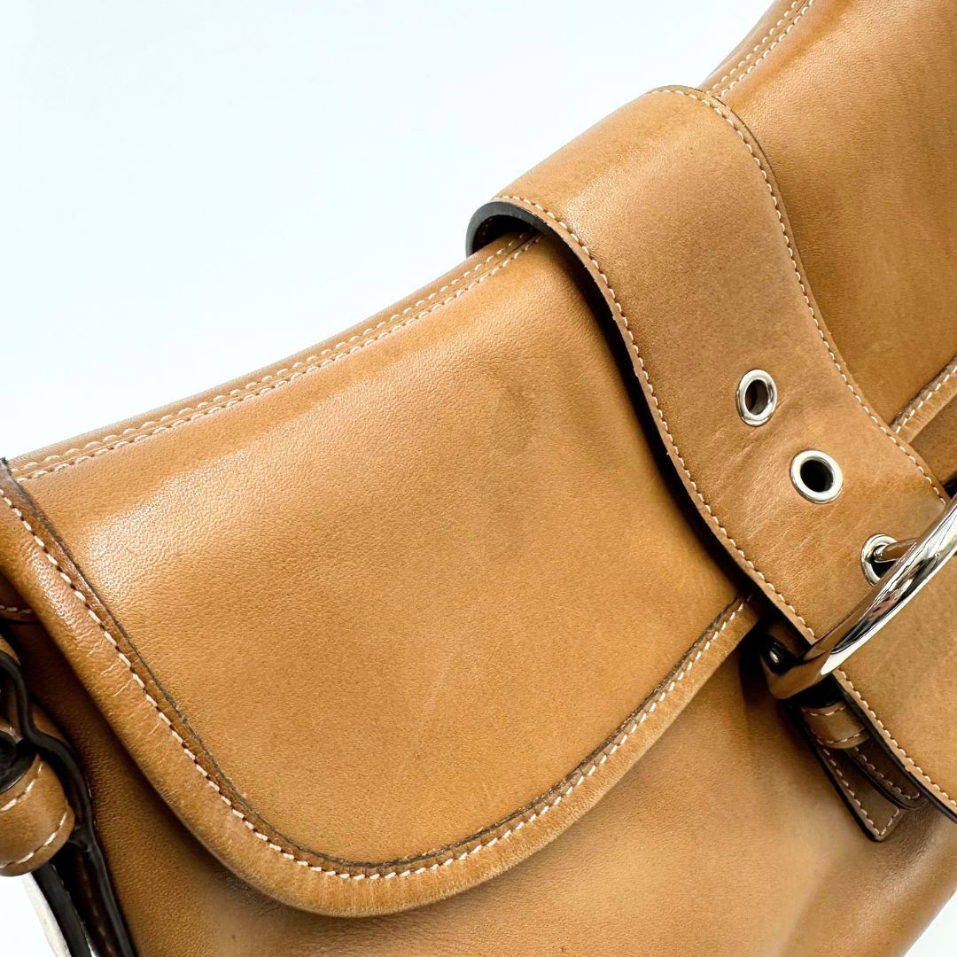 美品】Coach レザー ベルト ワンショルダーバッグ - メルカリ
