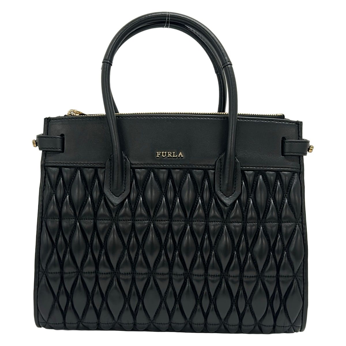 FURLA(フルラ) トートバッグ - 黒 キルティング レザー