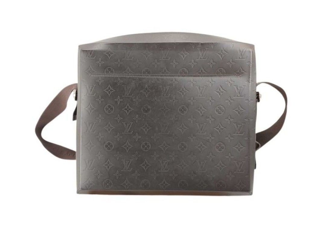LOUIS VUITTON ルイヴィトン ショルダーバッグ スティーブ M46530 ブラウン系 モノグラムグラセ メンズ シルバー金具 美品