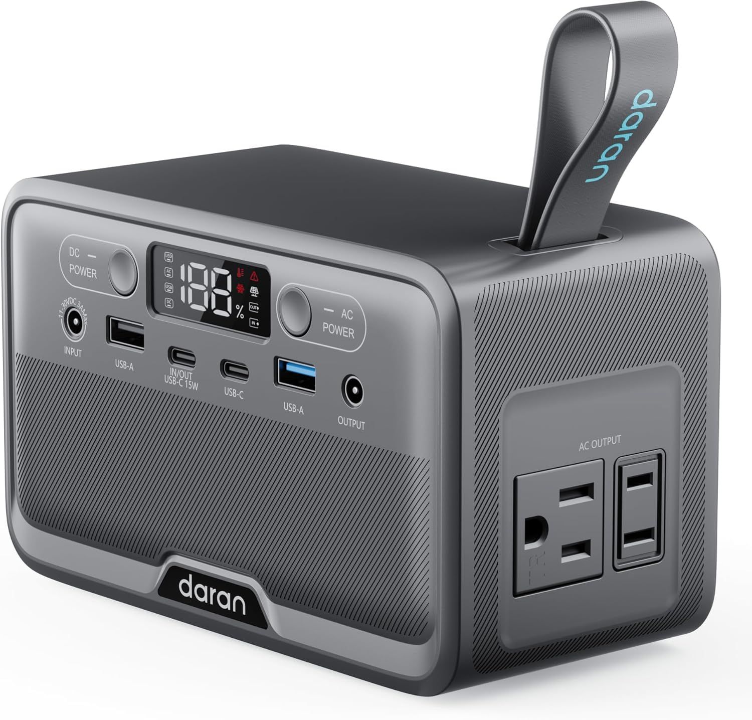DARAN ポータブル電源 小型 100W 89.6Wh リン酸鉄バッテリー採用 AC 
