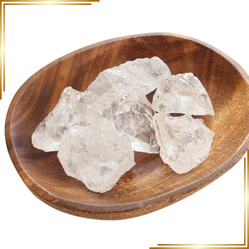 【新品】 かちわり 天然水晶 6個+ウッドトレイ 約200ｇ-250g 浄化グッズ