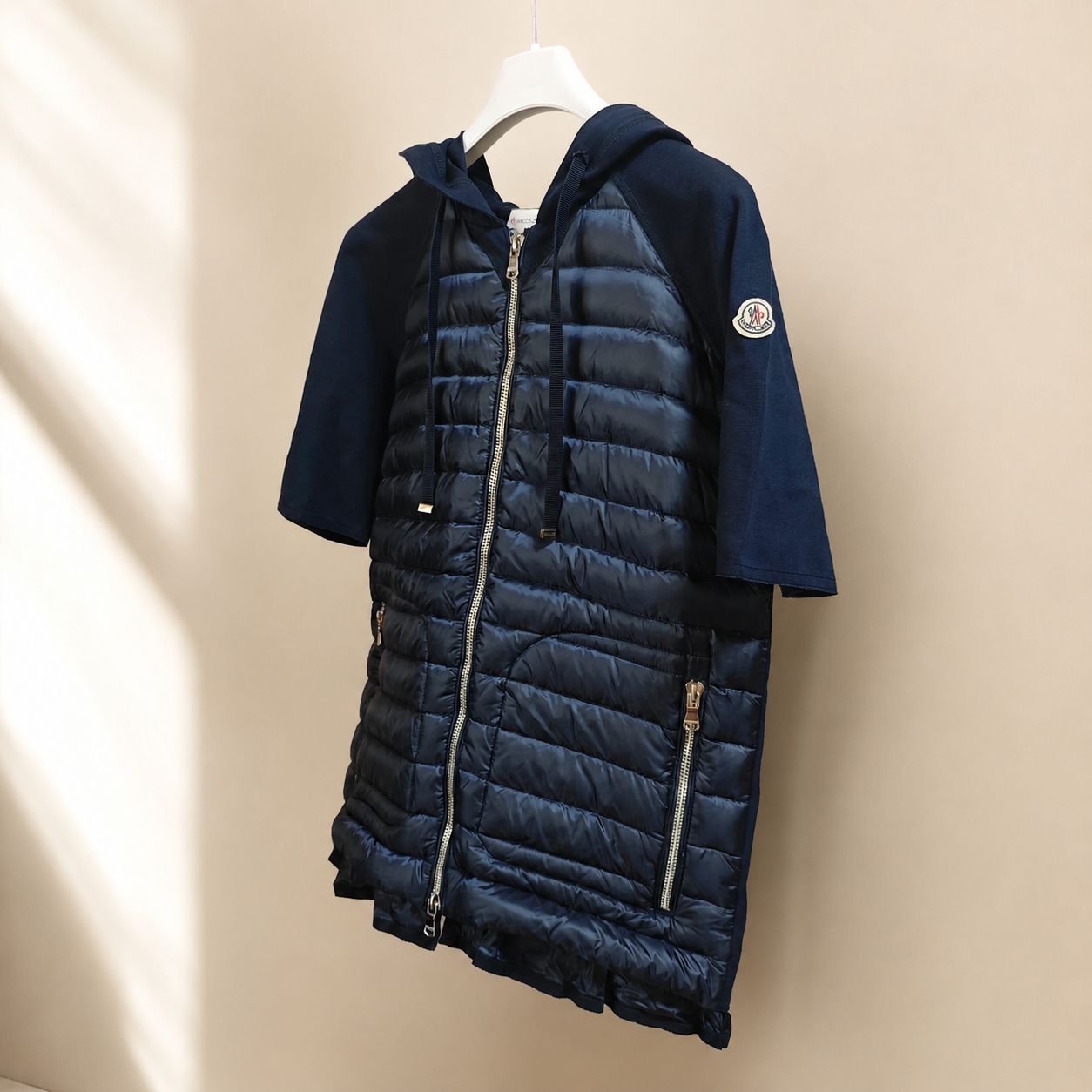 MONCLER モンクレール スウェット×ダウンジャケット サイズS ネイビー 
