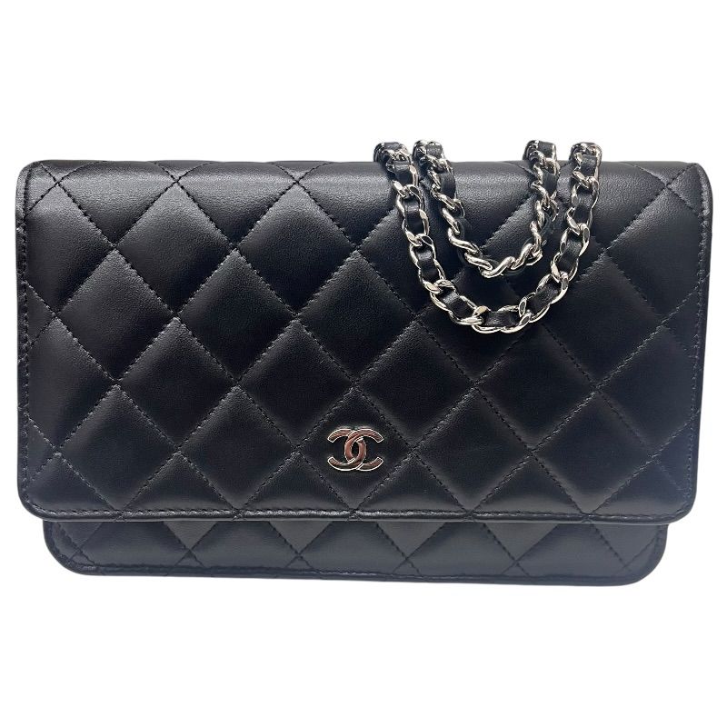 シャネル CHANEL マトラッセチェーンウォレット AP0250 ブラック/シルバー金具 ラム レディース ショルダーバッグ 239,400円