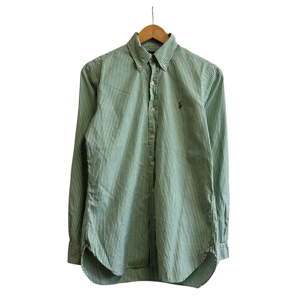 RALPH LAUREN ボタンダウンシャツ ストライプシャツ 緑 green SIZE 14 1/2 37 NO.T462 4,510円