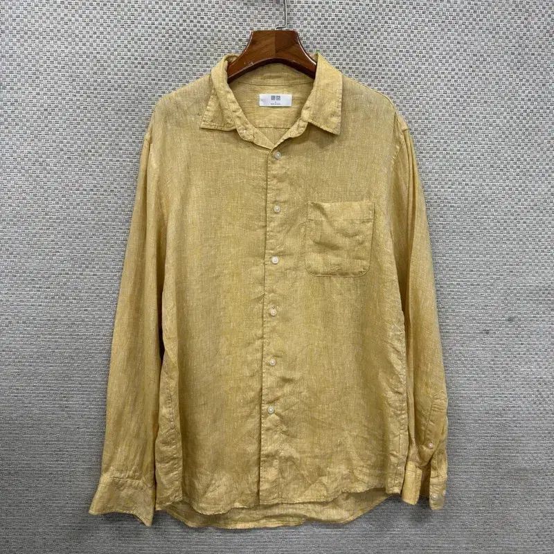 ユニクロ リネンシャツ L D01351