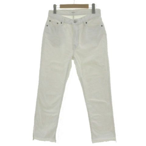 ミラオーウェン Mila Owen 裾段差ストレートデニムパンツ 09WFP202011 ジーンズ 裾カットオフ コットン ホワイト 白 2